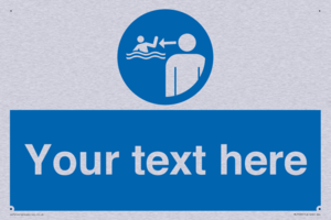 Custom mandatory keep children under supervision in the aquatic environment